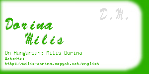 dorina milis business card